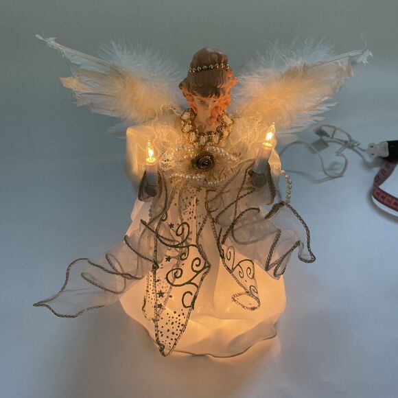 Kurt S. Adler Light Gold And Ivory Angel Treetop - Picture 7 of 15